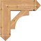 Ekena Millwork Westlake Arts and Crafts Smooth Bracket w/ Offset Brace, Western Red Cedar, 7 1/2"W x 22"D x 22"H BKT0806X22X22WTL03SWR - alternate 4